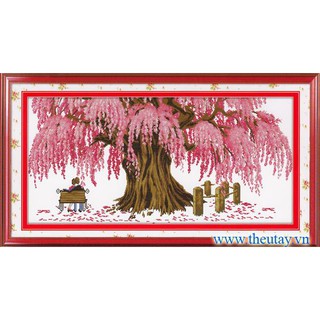 Tranh Thêu Chữ Thập Cây Tình Yêu K309 (KHÁCH TỰ THÊU) KT:109X49CM