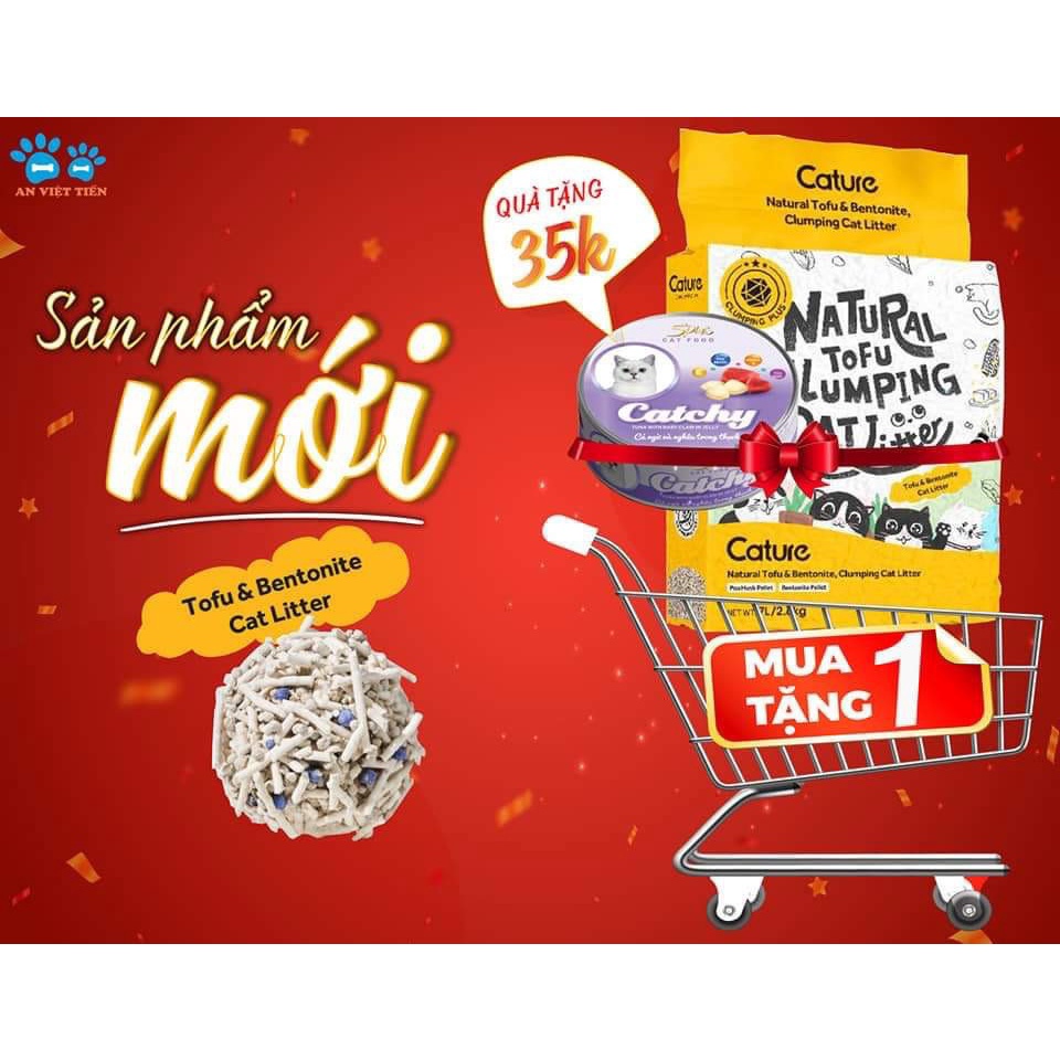 [3 LOẠI] cát tofu đậu nành Cature 7L dành cho mèo/ hamster/ sóc/ nhím/ thỏ/ bọ