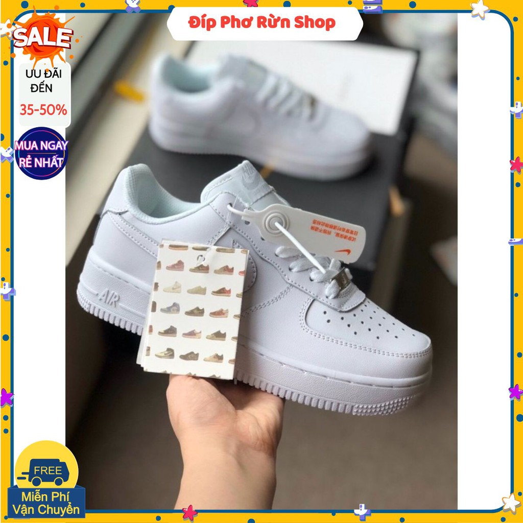 [Mã NAT2 giảm 15K đơn 0K] Giày thể thao AF1[Chuẩn 1.1], AF1 màu trắng , đế cao 3cm ,Đủ size Nam và Nữ - Diferrent.Store_