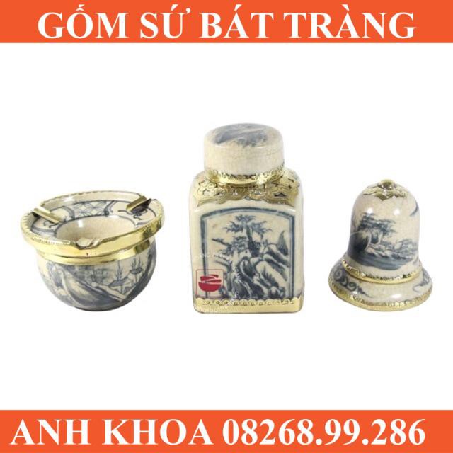 Phụ kiện ấm chén men rạn - Gốm sứ Bát Tràng Anh Khoa