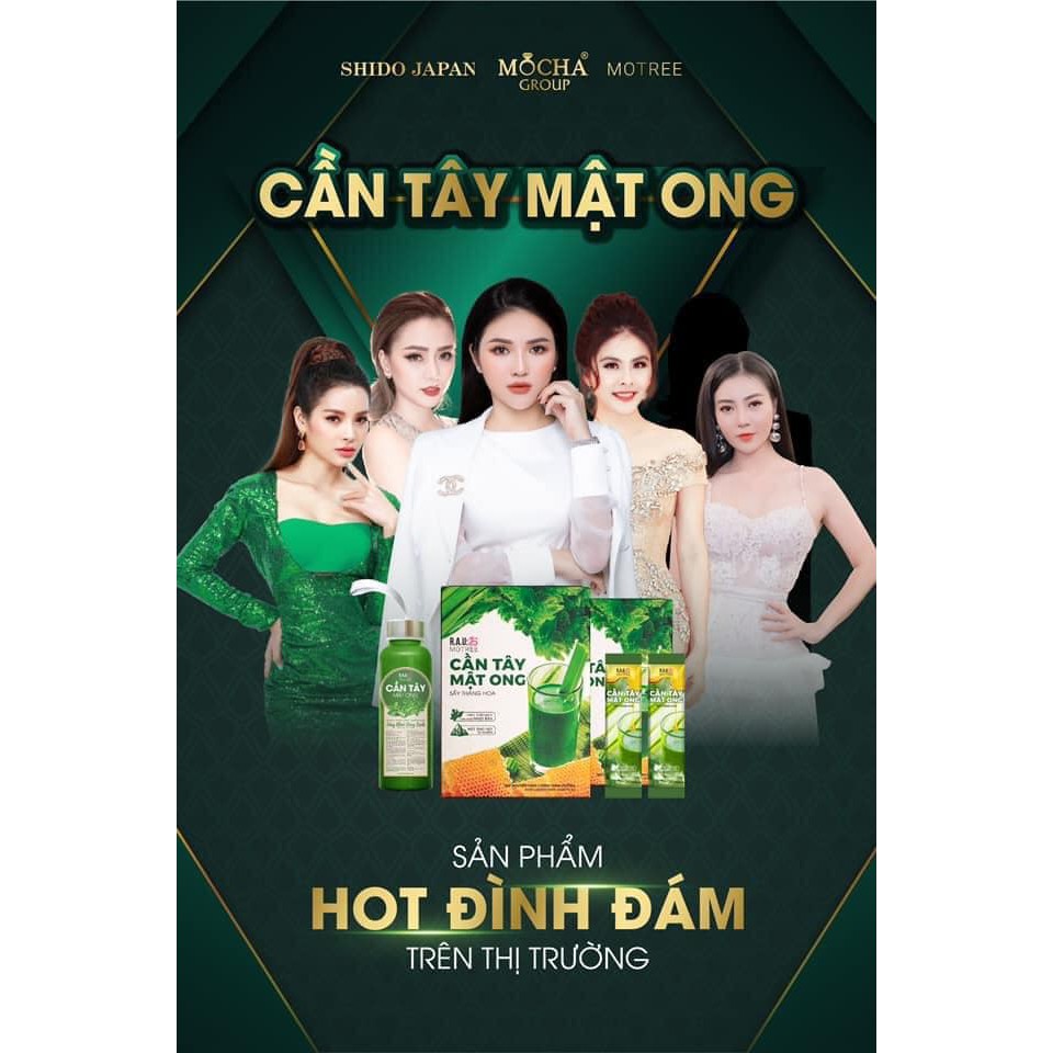 Bột cần tây mật ong [Chính Hãng] tạm biệt mỡ thừa, đẹp đáng đẹp da (Hộp 14 gói)