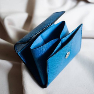 [FREESHIP] [HÀNG CAO CẤP] Ví hoa Xanh da trời - Ví nữ ví nhỏ khắc tên [DA THẬT - THỦ CÔNG TINH XẢO]