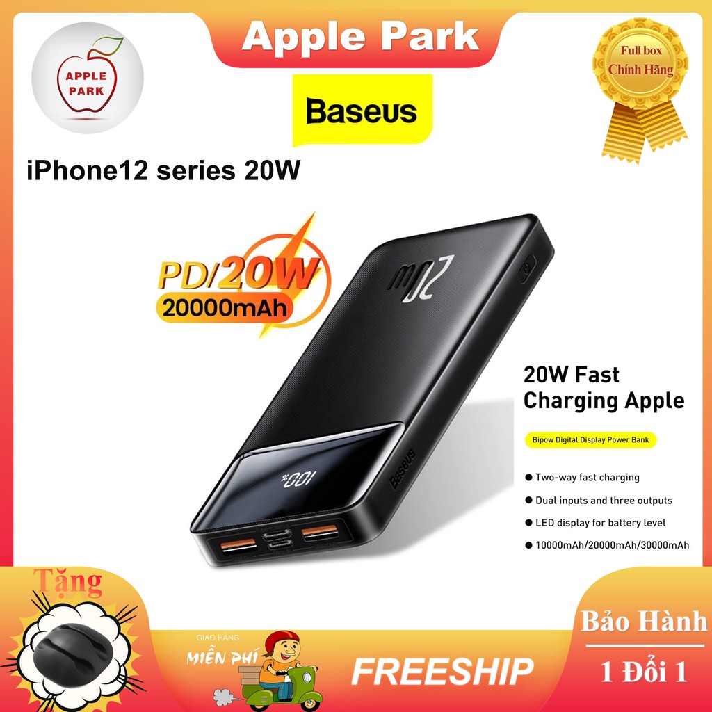 Sạc dự phòng Baseus iPhone PD 20W PPBD10K 10000mAh / PPBD20K 20000mAh / PPBD30K 30000mAh Putout Max PD 20W Putin Max 18W