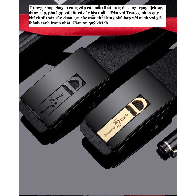 Thắt Lưng Nam Da Bò Cao Cấp Emrenew Polo 2 Lớp Full Hộp Đựng Mặt Khóa Hợp Kim