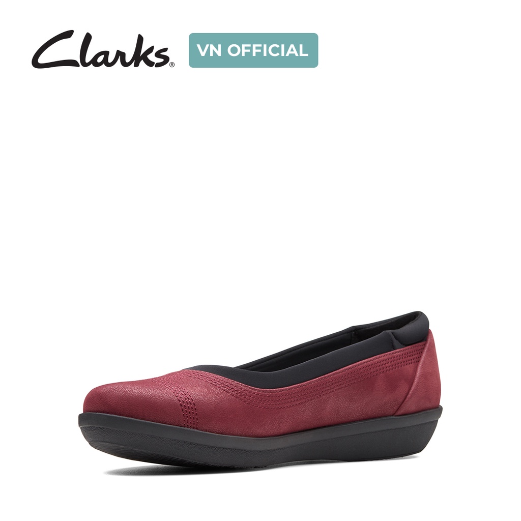 Giày Búp Bê Nữ CLARKS Ayla Low Màu Đỏ Tía