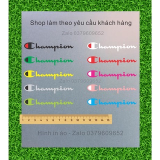 Patch Logo Champion in áo bằng bàn ủi dễ dàng tại nhà