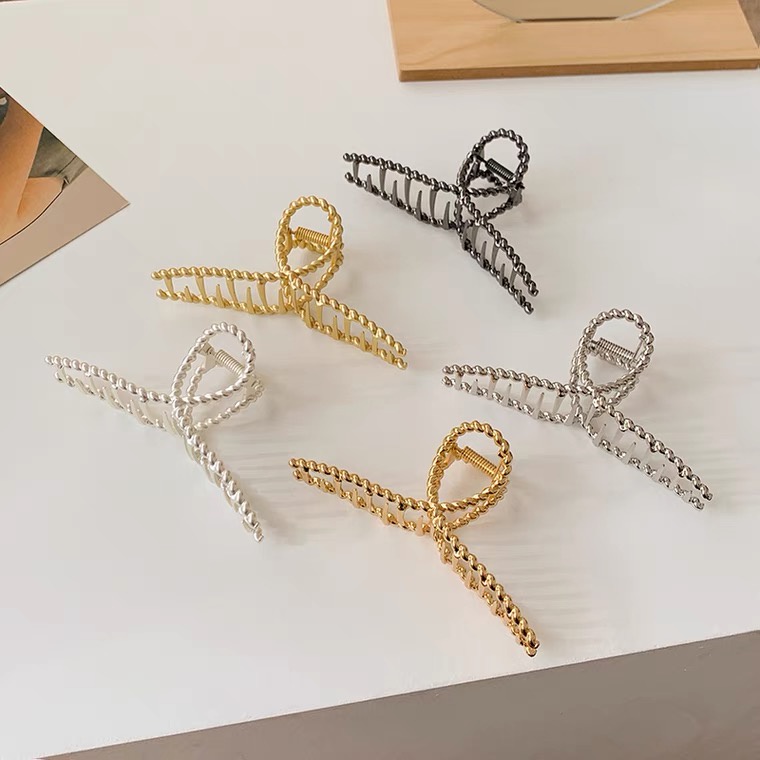 Kẹp Tóc Kim Loại Thiết Kế Mới Cỡ Lớn 2022 Phong Cách Hàn Quốc Cho Nữ