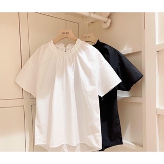 [ HA ANH THU ] Áo Kiểu Basic Tay Ngắn