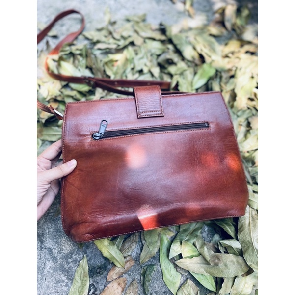 SALE- túi si da mộc đeo chéo đeo vai