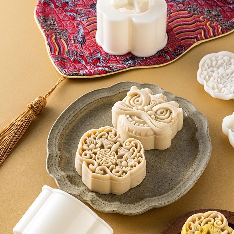 Khuôn Trung Thu Lò Xo 1 Mặt Kì Lân 150g