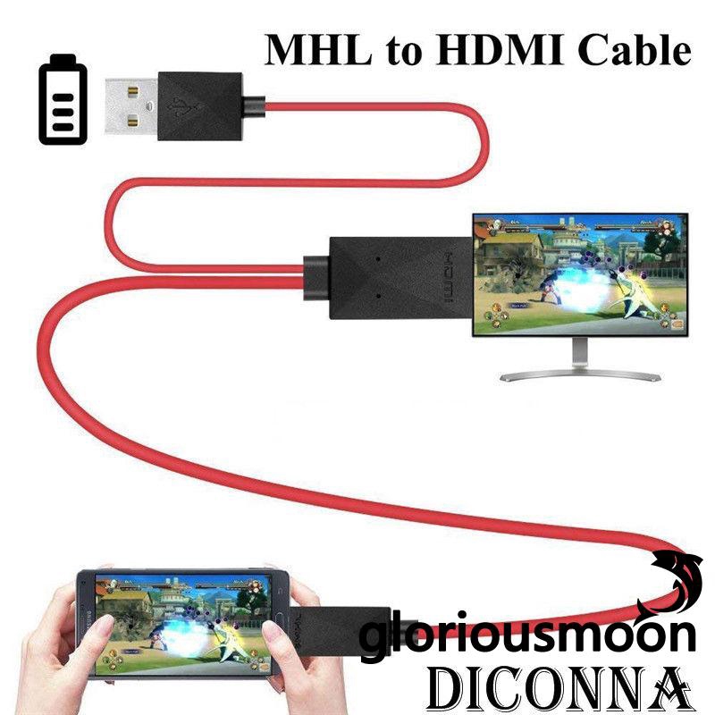 Rs♪-6.5 Feet 11Pin MHL Micro USB to HDMI 1080P HD TV Cable Adapter MHL-Functioned Charger Cable