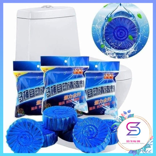 Viên tẩy bồn cầu diệt khuẩn, viên thả nước bồn cầu màu xanh khử mùi hôi chống ố vàng
