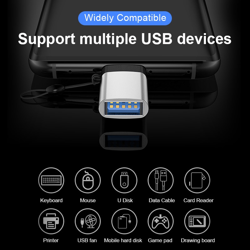Cáp chuyển đổi LUSHUO USB C OTG Type C sang USB 3.0 Mini USB Type-C | BigBuy360 - bigbuy360.vn