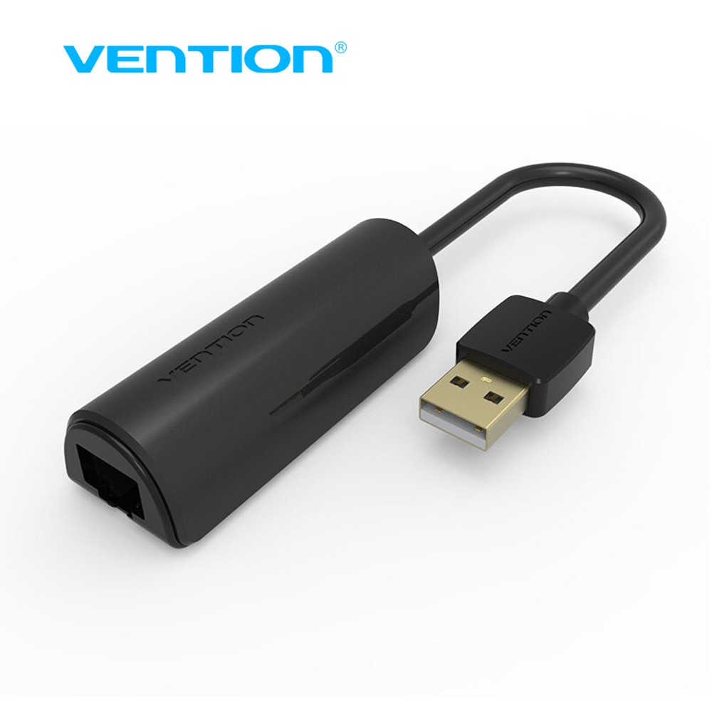 Cáp chuyển đổi USB to RJ45/LAN Vention, dài 15 cm hỗ trợ tốc độ 100/1000mbps