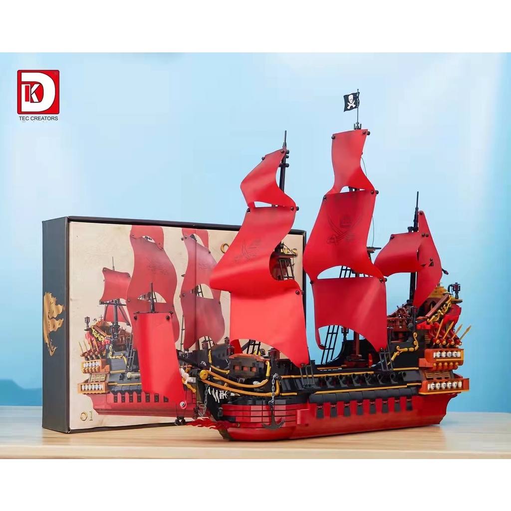 Mẫu Lắp Ráp mô hình Queen Anne's Revenge Pirate Ship Caribbeans DK6002