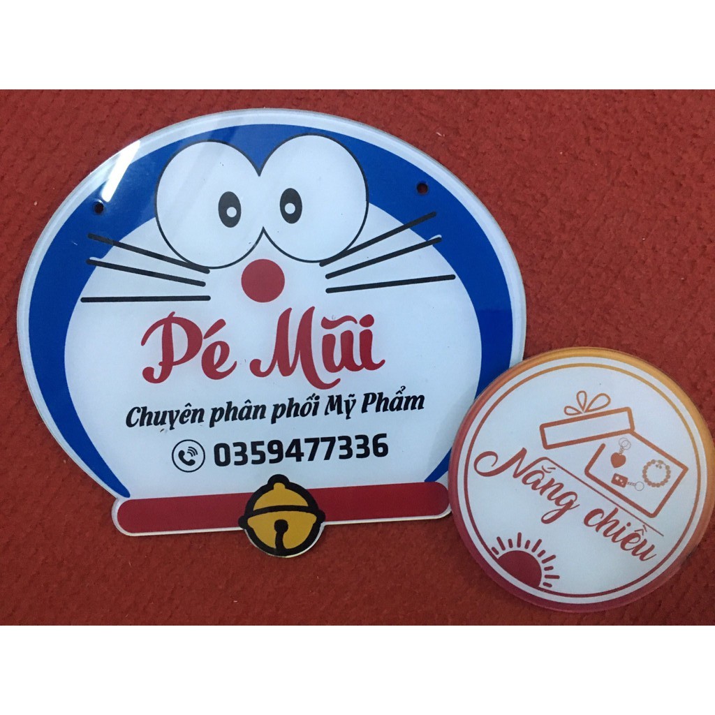 Bảng hiệu mica - Khung Doraemon đáng yêu - Free thiết kế