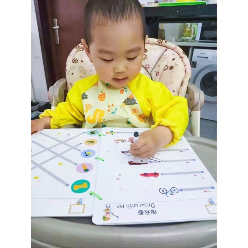 [Sẵn Hàng] Sách Giáo Dục Sớm Cho Bé, Bộ Tập Tô Nối Chữ và Nét Vẽ Cơ Bản Cho Bé 3 - 5 Tuổi