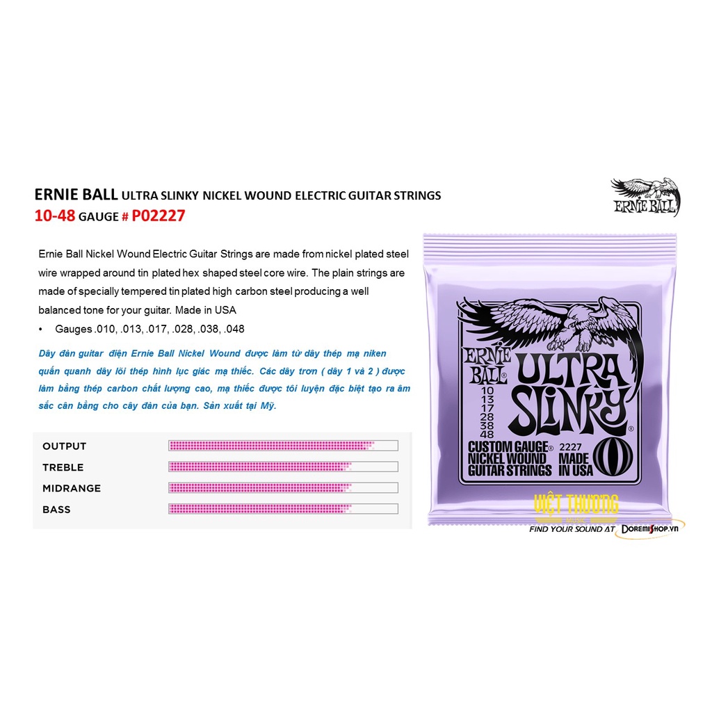 Bộ dây đàn guitar điện Ernie Ball Electric Guitar Nikel Wound string set