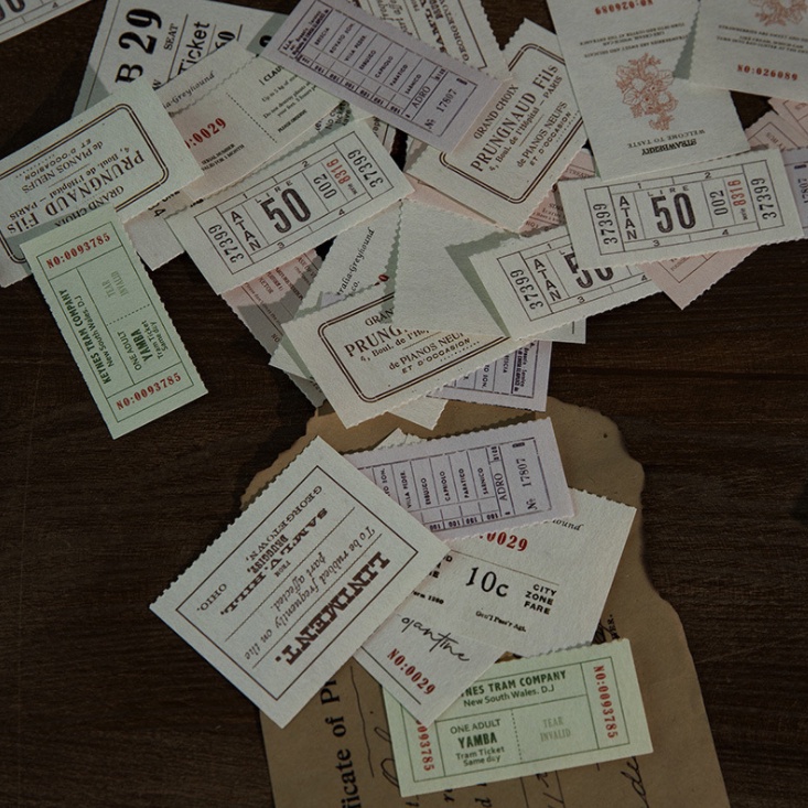 Bộ 40 tấm giấy note giấy ghi chú mẫu vé và phiếu