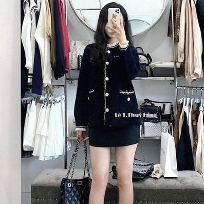 Áo khoác len cardigan lông cừu mềm mịn hàng cao cấp viền thừng sang chảnh phong cách thời trang hàn quốc | BigBuy360 - bigbuy360.vn