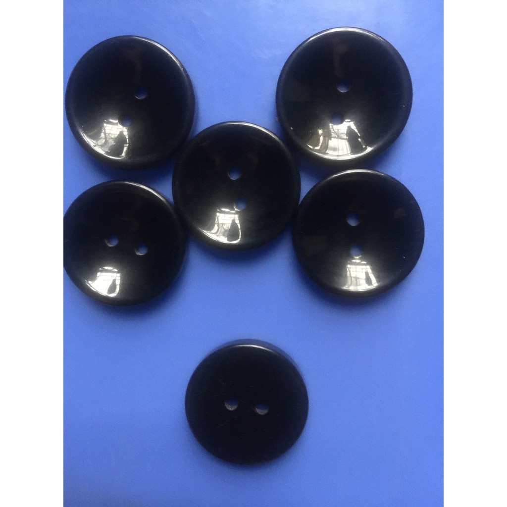 Sét 10 Nút áo đen 2 lỗ 30mm