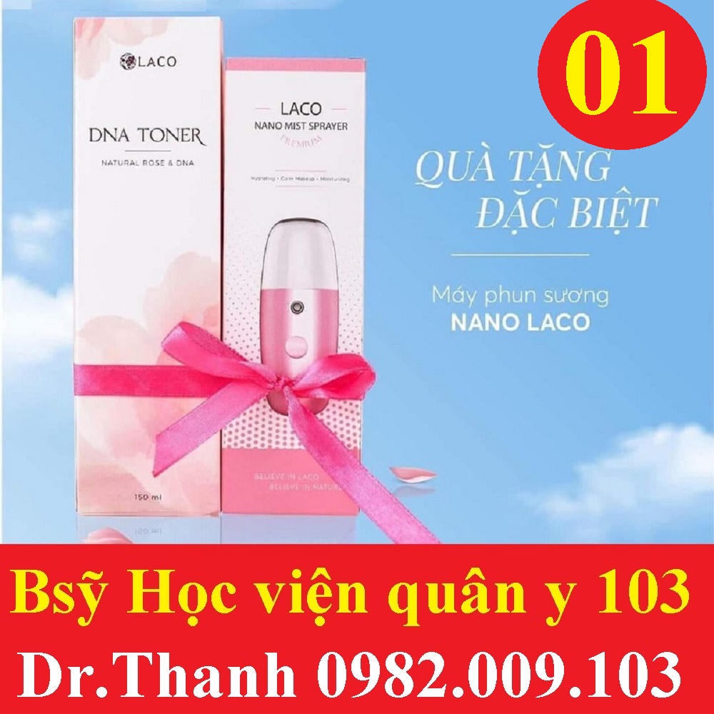 [CHÍNH HÃNG] TONER DNA cá hồi LACO mới 150ml. Tặng kèm máy phun sương nano cao cấp