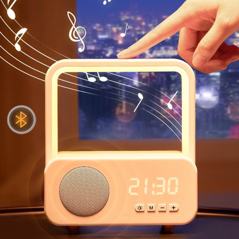 Loa bluetooth kiêm đèn ngủ và đồng hồ cổ điển onefire