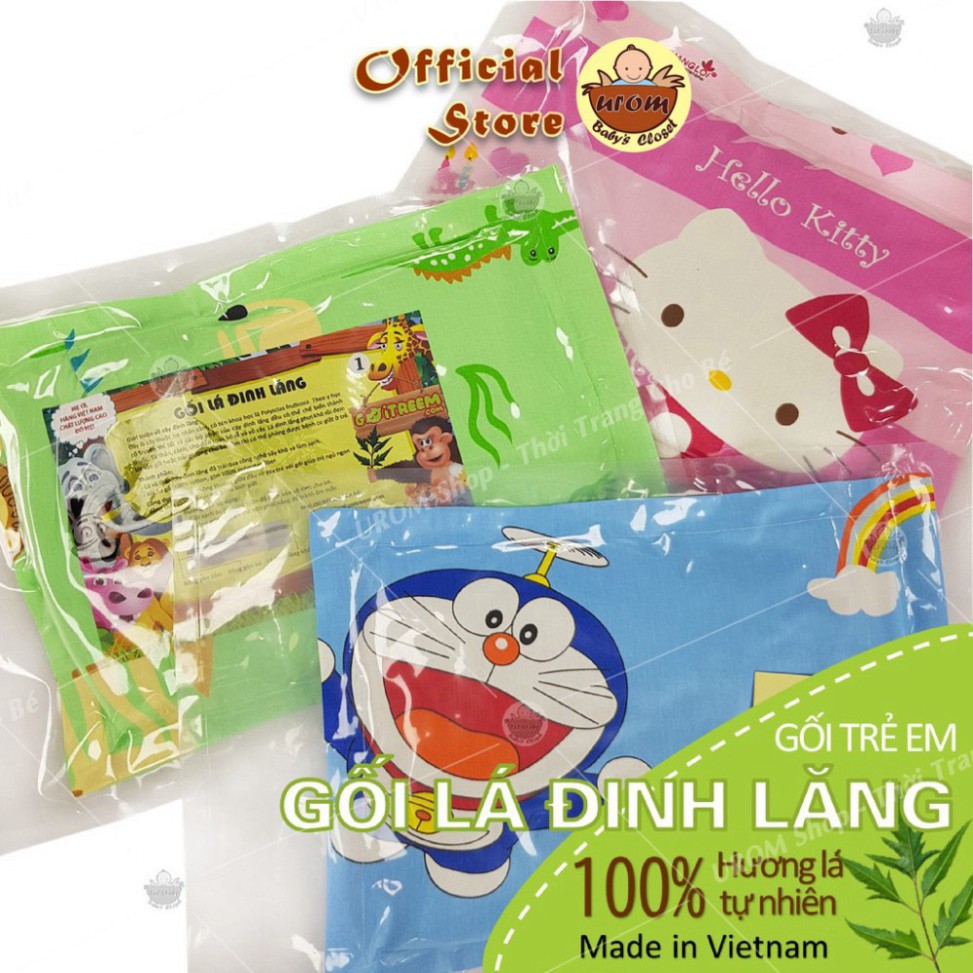 Gối đinh lăng cho bé sơ sinh và trẻ em vỏ cotton