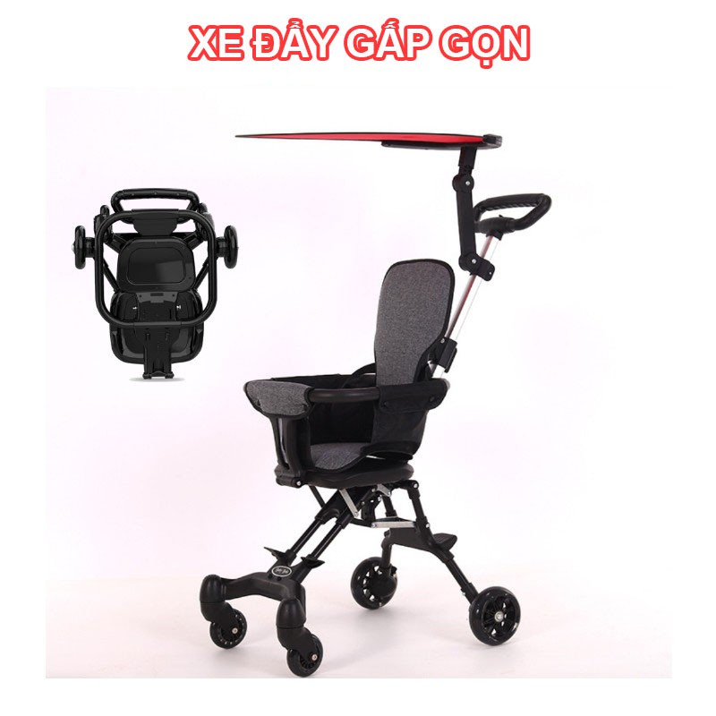 Xe đẩy đa năng gấp gọn cho bé, Xe đẩy đi du lịch siêu gọn nhẹ, thông mình. Bảo hành 12 tháng