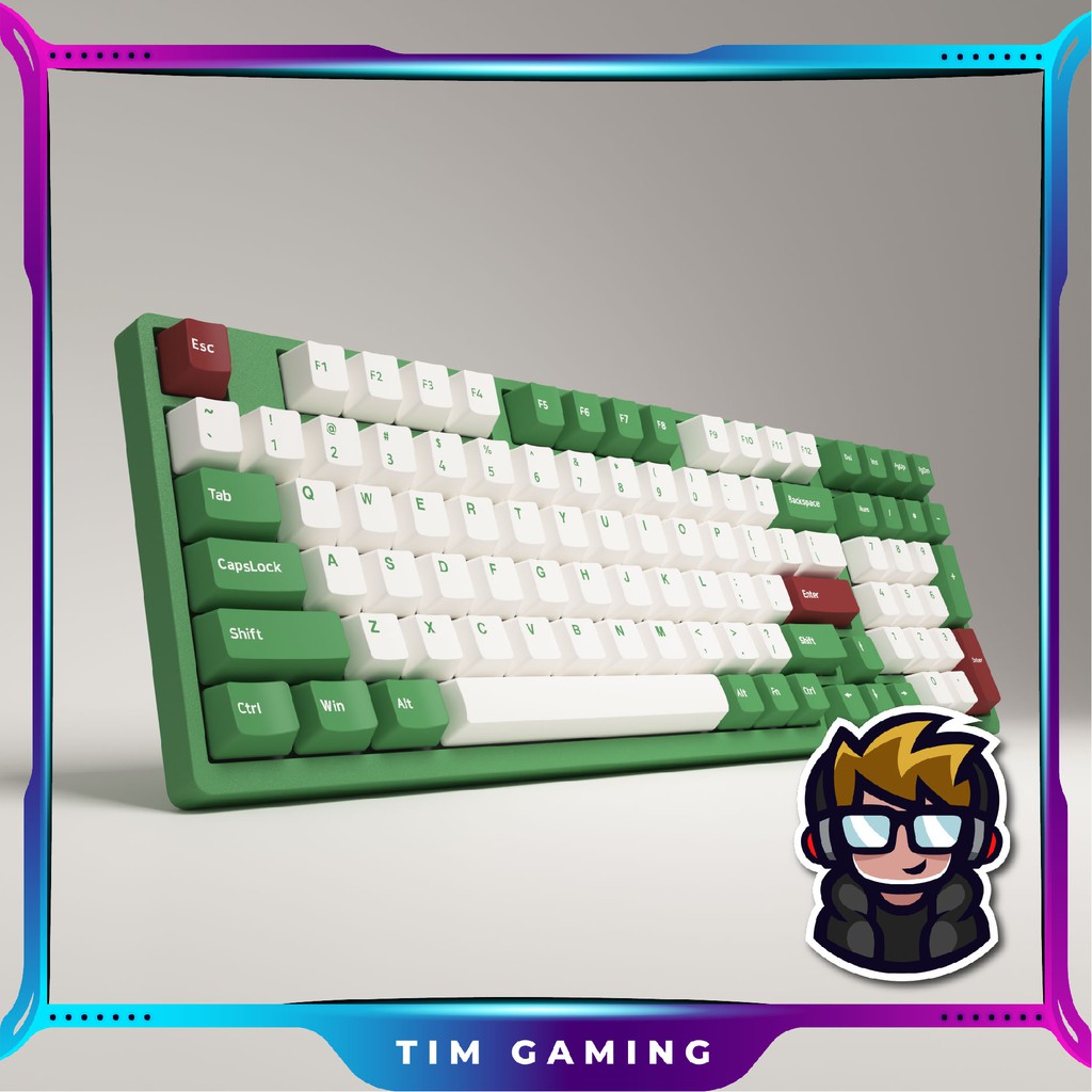Bàn phím cơ AKKO 3098 DS Matcha Red Bean