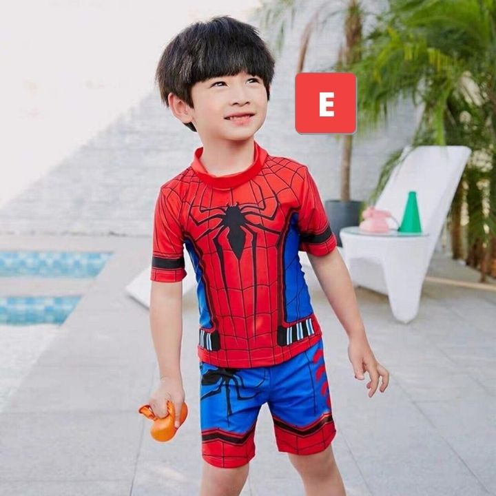 Đồ bơi bé trai hình spiderman 10-39kg - vải thun có độ co giãn cực tốt- Tomchuakids