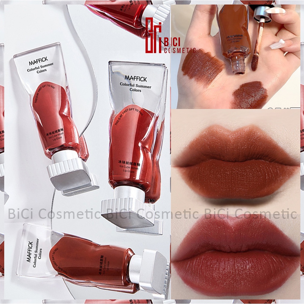 Son Kem Lì Dạng Tuýp Trong Suốt MAFFICK Ice Cube Velvet Lip Glaze