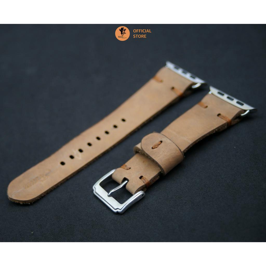 Dây Đồng Hồ AW 2,3,4,5,6,7,8, AW Ultra Da Bò Thanh Lịch - RAM Leather Simple V3 mộc