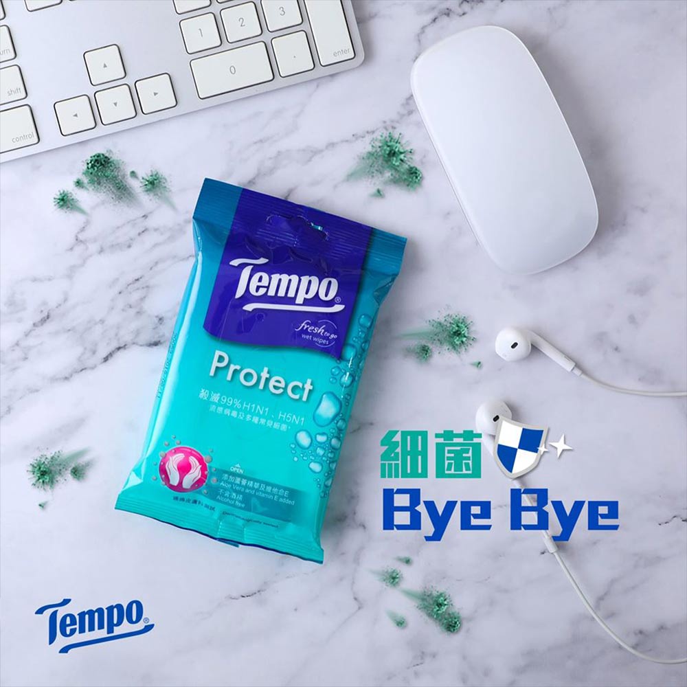 Combo 3 Gói Khăn giấy ướt Tempo Cao Cấp (10 tờ/ gói)