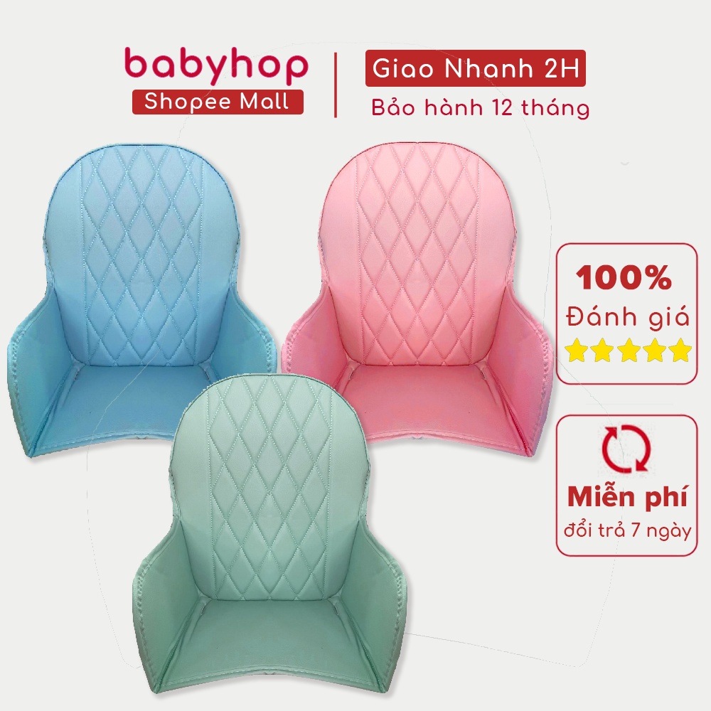 Đệm ghế ăn dặm Glosby Babyhop làm từ da PU dễ vệ sinh phù hợp ăn dặm kiểu