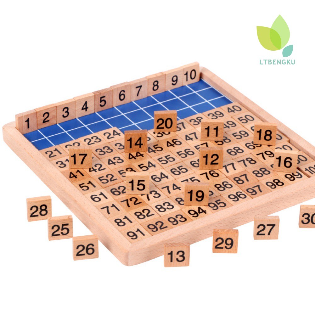 Bộ Đồ Chơi Xếp Hình Bằng Gỗ Chữ Số 1-100 Cho Bé