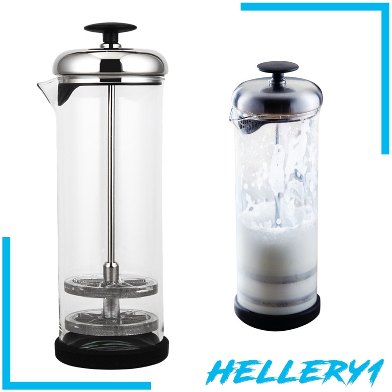 1 Bình Tạo Bọt Sữa Cà Phê Dung Tích 400ML Thiết Kế Hai Lớp Lưới Tiện Dụng