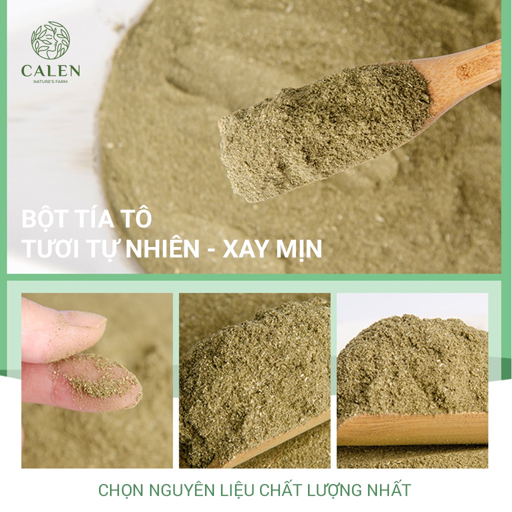 Bột tía tô hữu cơ đắp mặt Calen Nature Farm sạch mặt, giảm tàn nhang và chống nắng hiệu quả hũ 150gram