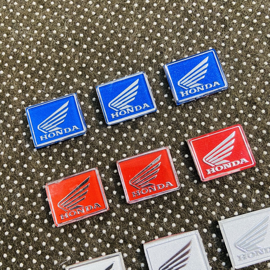 ( Màu xanh ) Tem logo honda cánh chim hàng zin mod lên màu đỏ dán bợ đồng hồ, bảng số
