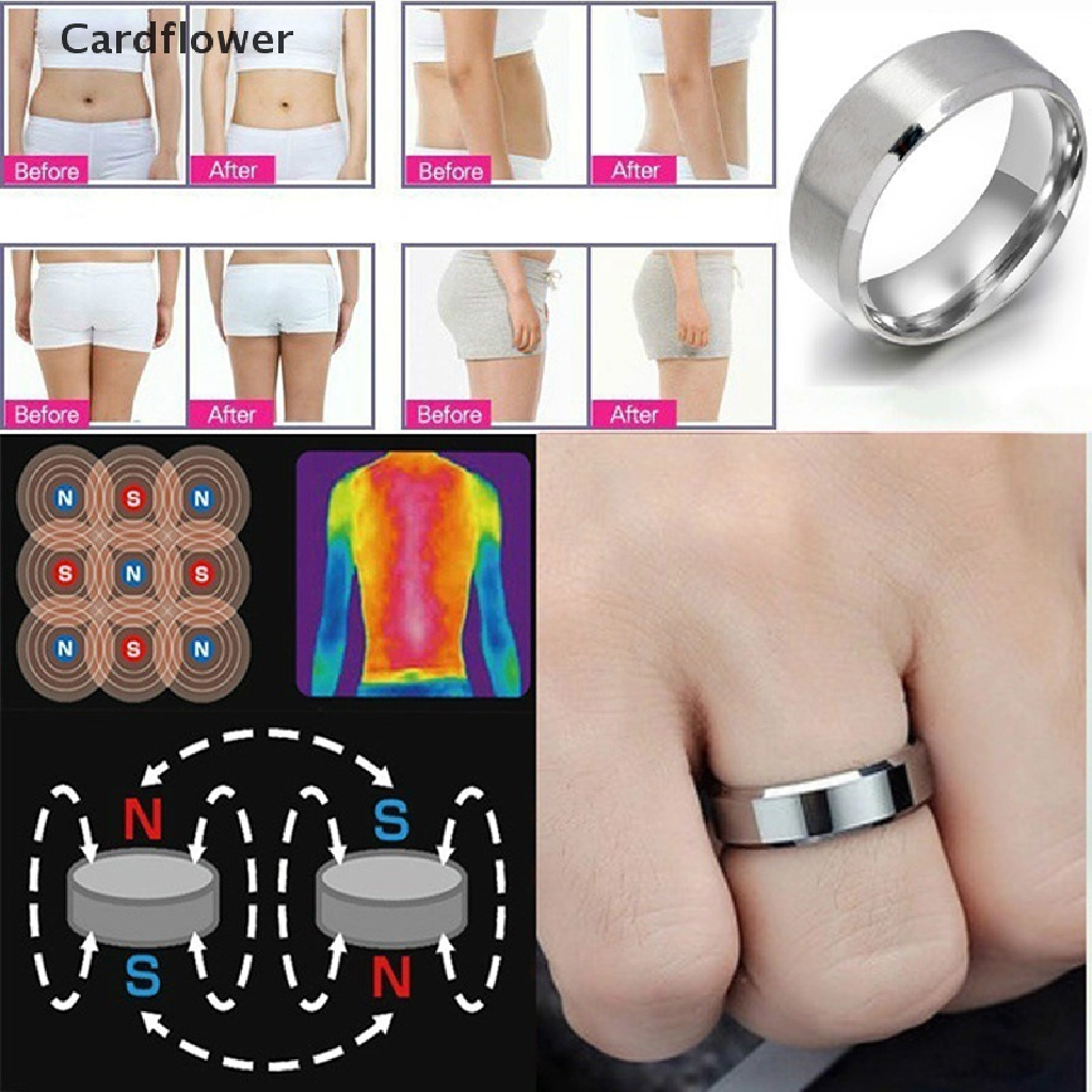 Nhẫn Nam Châm Bằng Thép Không Gỉ Hỗ Trợ Giảm Cân Mới
