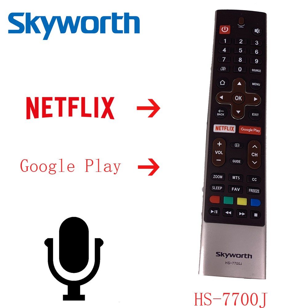 Thiết Bị Điều Khiển Từ Xa Skyworth RM-1592 replacment HS-7700J 539--Du Rpm-1592 replacment HS-7700J267700Phụ Kiện W000 HS-7700J HOF20A059GPD10 Cho TV Skyworth METZ KOGAN LED TV HS-8957 HS-7700 YK-8602 HS-8957 YK-8602