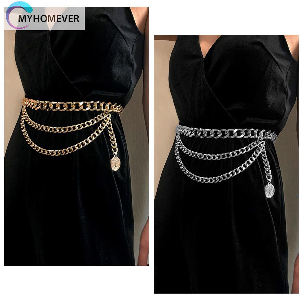 Dây Xích Kim Loại Nhiều Tầng Đeo Thắt Lưng