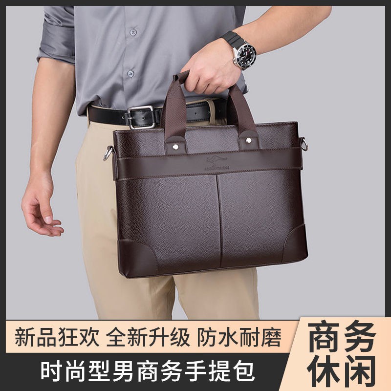 Túi da đeo vai đựng máy tính 47cm thời trang công sở cho nam