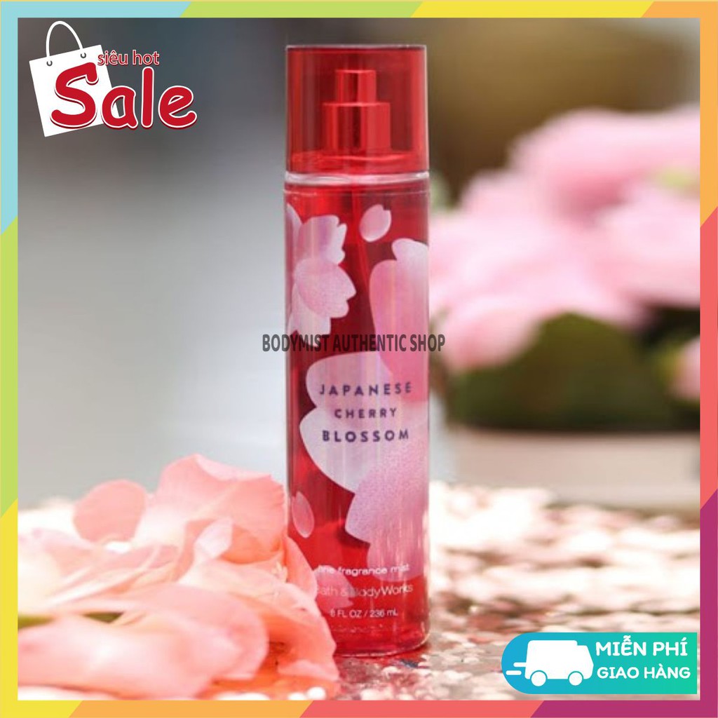Xịt thơm Có Nhũ Bath and Body Works - Japanese Cherry Blossom [𝑩𝒐𝒅𝒚𝒎𝒊𝒔𝒕 𝑨𝒖𝒕𝒉𝒆𝒏𝒕𝒊𝒄]