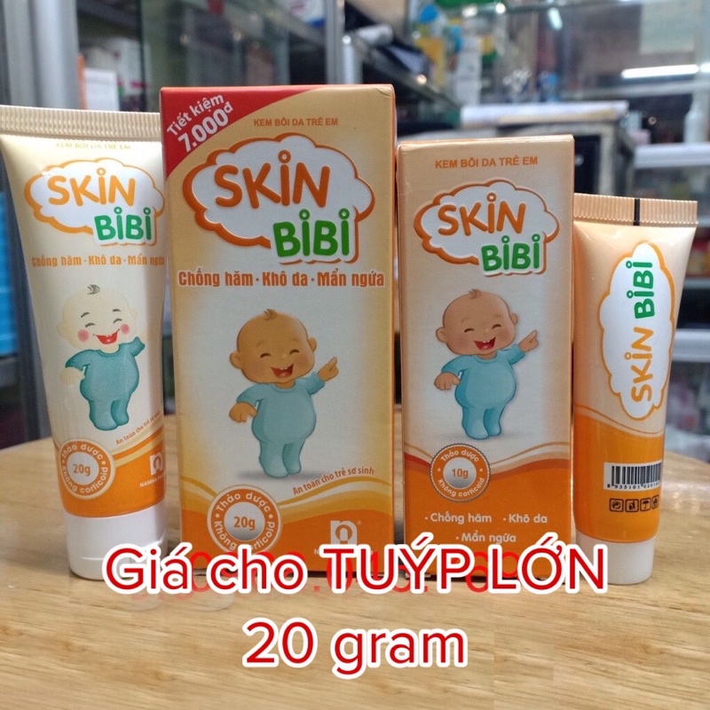 SKINBIBI TUÝP LỚN 20g - Kem bôi hăm da cho bé, mẩn ngứa, chàm, côn trùng đốt, dưỡng ẩm da khô, nứt nẻ