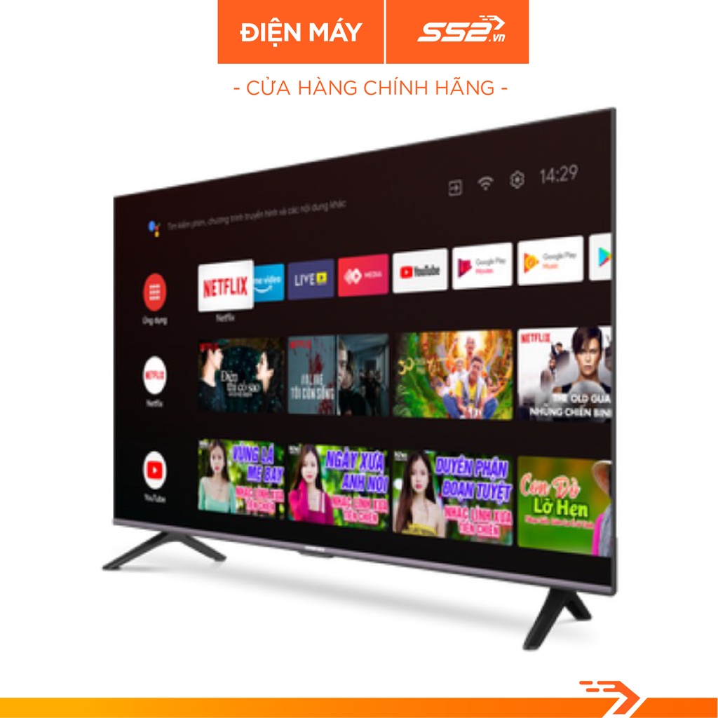 Tivi ASANZO 50U71 Smart Tv LED 4K Tv Android 50 Inch Điều Khiển Bằng Giọng Nói Đa Kết Nối - Bảo Hành Chính Hãng