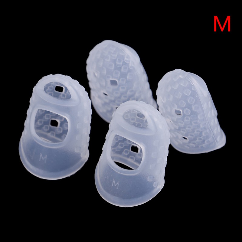 Set 4 Miếng Silicone Bảo Vệ Ngón Tay Khi Chơi Đàn Guitar Bass Ukulele