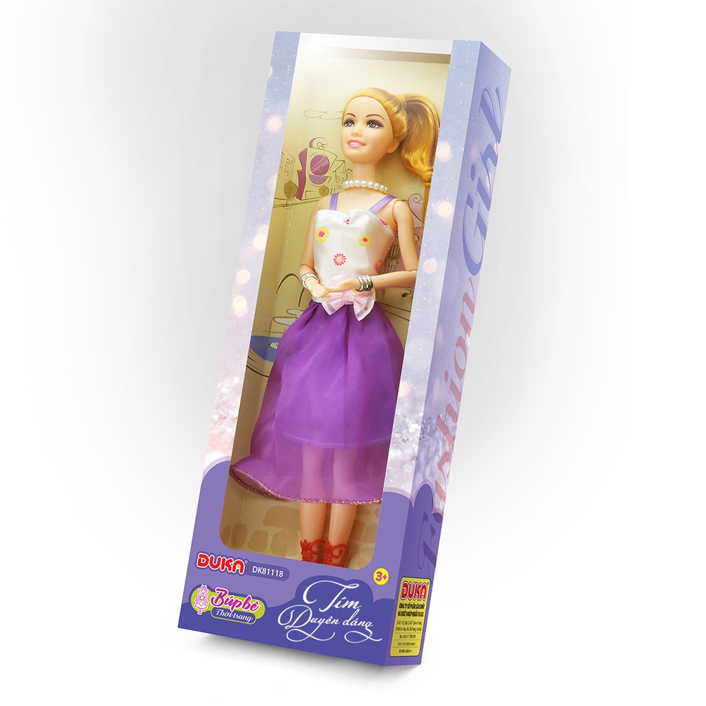 Búp Bê Thời Trang - Tím Duyên Dáng DK81118 - Duka