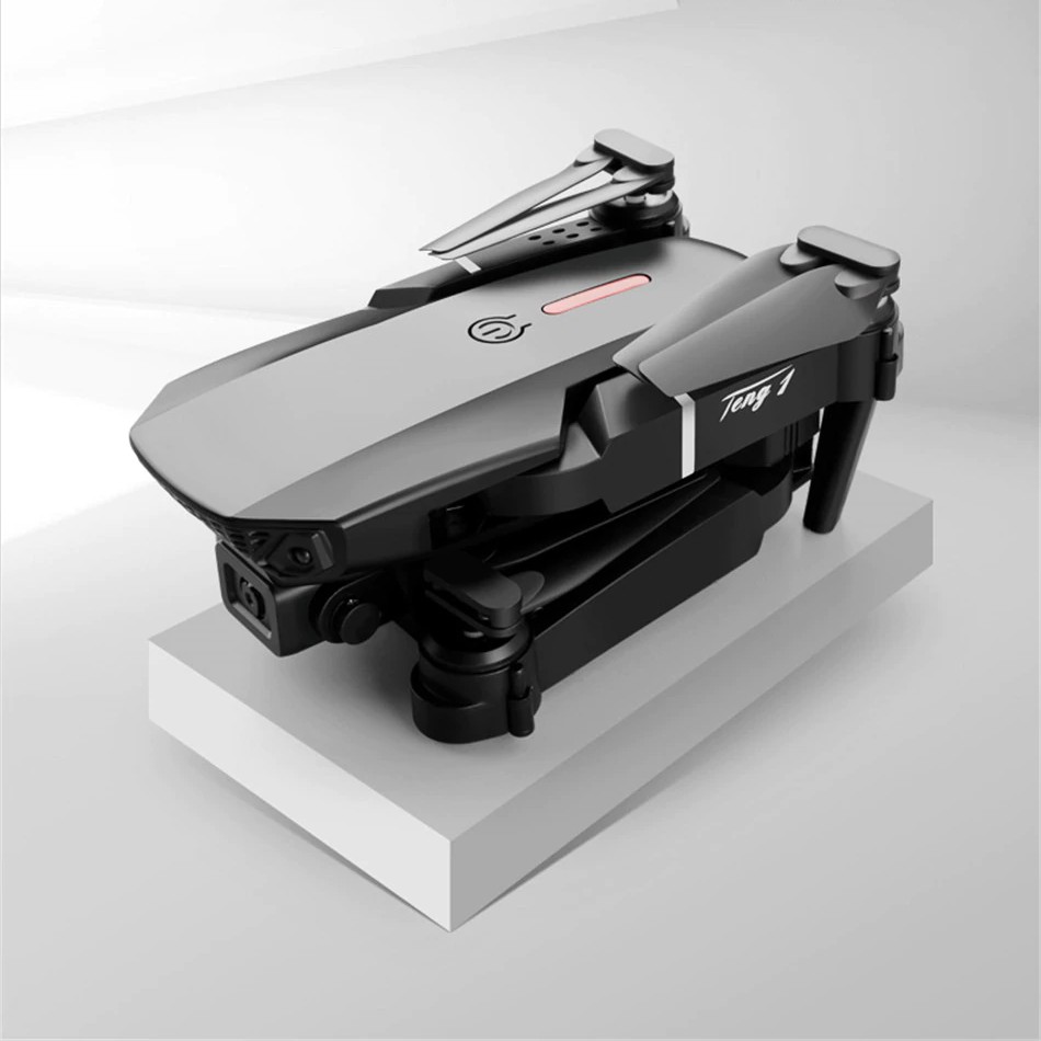 Flycam E88 Pro Mini Teng 1 Thế Hệ Mới 2020, Camera 4K/720MP, Góc Quay Rộng, Gấp Gọn Thông Minh Màu Đen