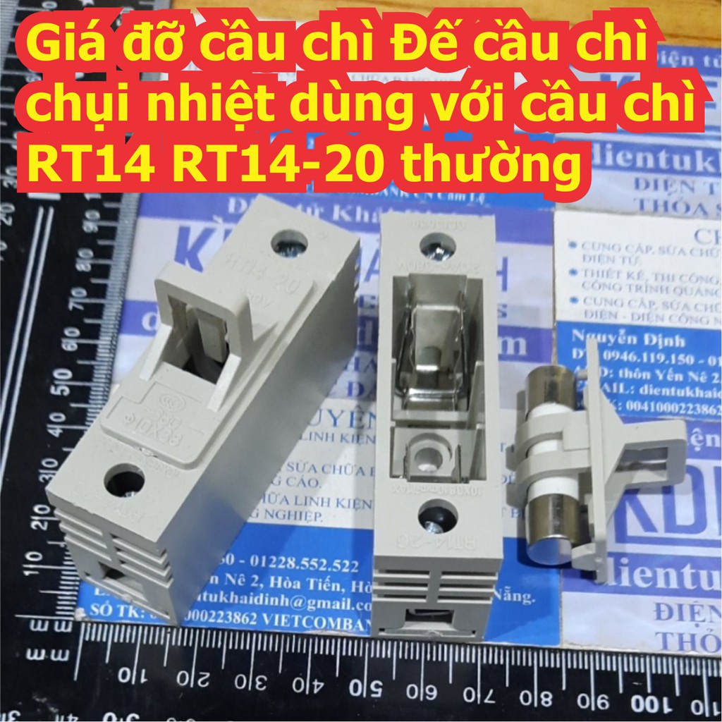 Giá đỡ cầu chì Đế cầu chì chụi nhiệt dùng với cầu chì RT14 RT14-20 thường / tốt kde7492